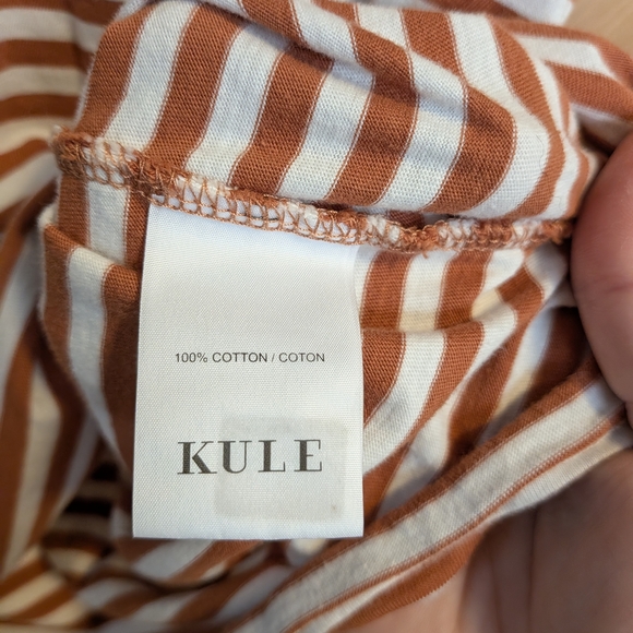 KULE Modern Holiday Tee - Red and White Stripes Size XS - Picture 5 of 6